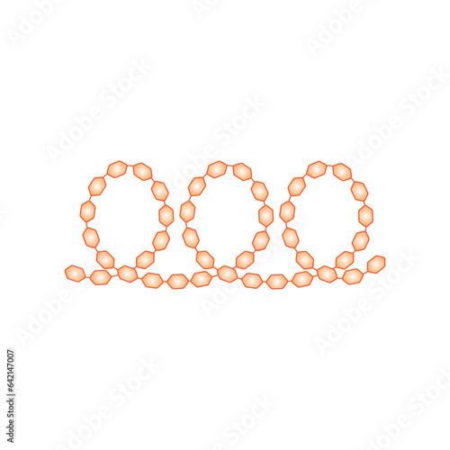 Amylose Sugar Molecule Concept Design. Vector Illustration.