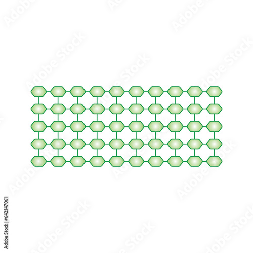 Cellulose Sugar Molecule Concept Design. Vector Illustration.