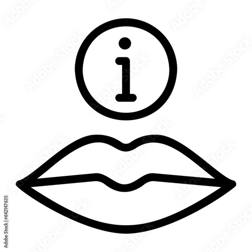 mouth line icon