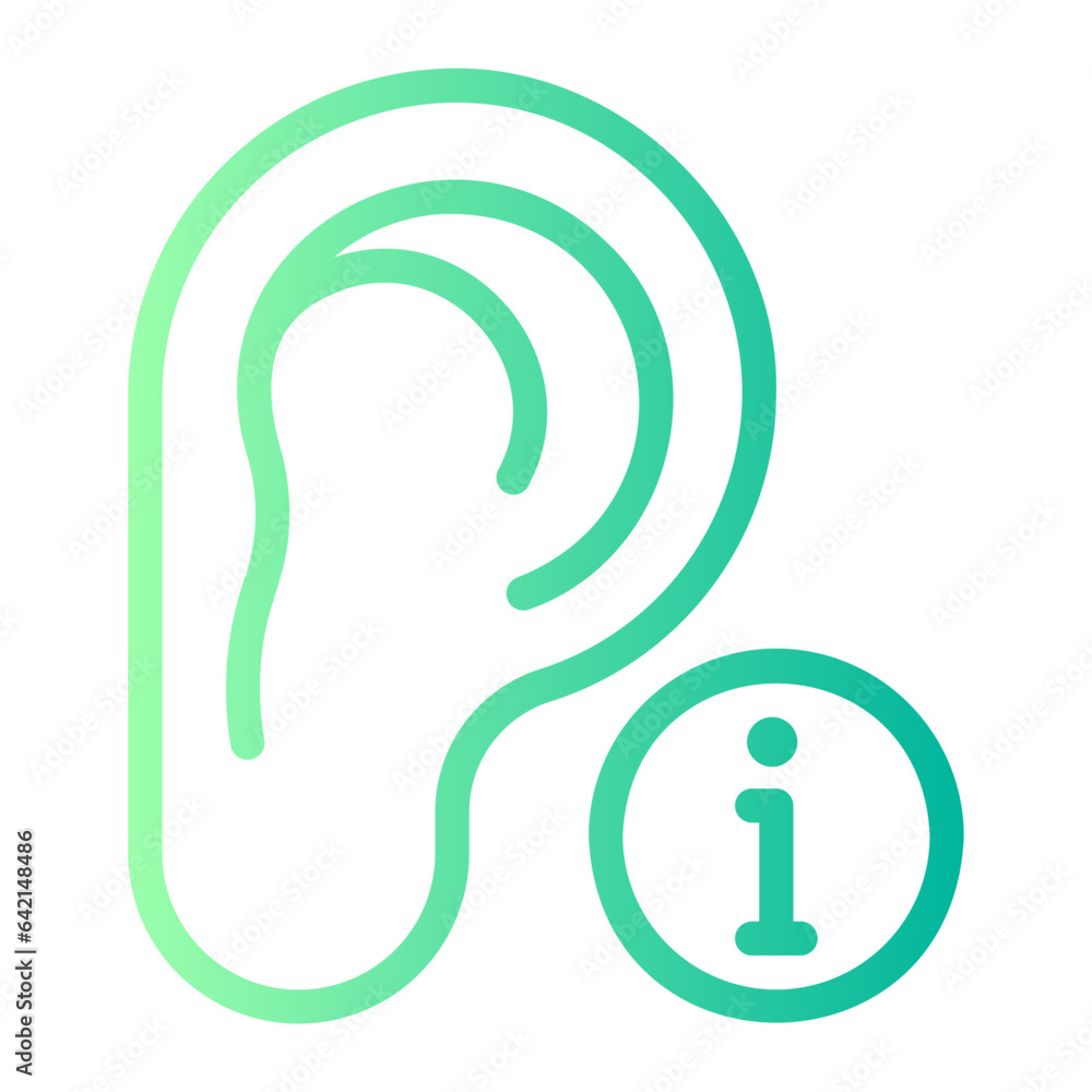 ear gradient icon ear gradient icon