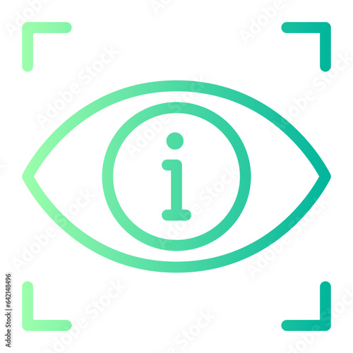 eye recognition gradient icon