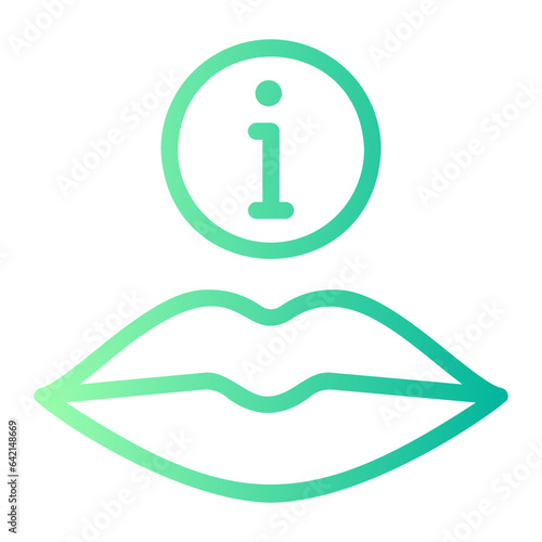 mouth gradient icon