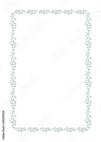 minimalist floral frame border