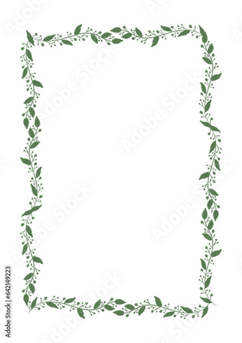 minimalist floral frame border