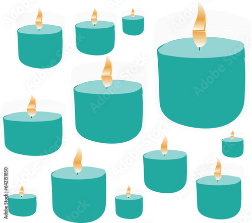 set of candles candle vector