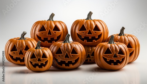 halloween pumpkin on a white