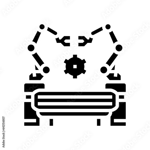 industrial automation mechanical engineer glyph icon vector. industrial automation mechanical engineer sign. isolated symbol illustration