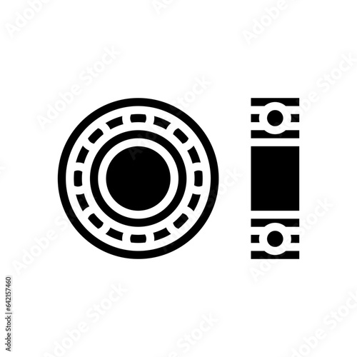 bearing design mechanical engineer glyph icon vector. bearing design mechanical engineer sign. isolated symbol illustration