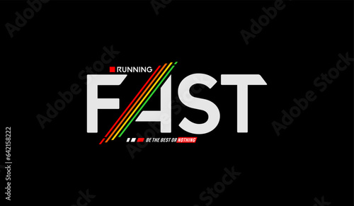 Run faster, abstract typography motivational quotes modern design slogan. Vector illustration graphics for print t shirt, apparel, background, poster, banner, postcard or social media content.