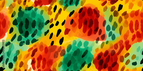 Watercolor vibrant leopard skin pattern