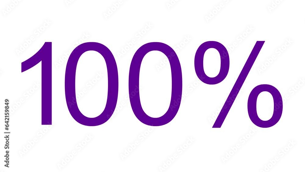 Animated violet loading symbol 100 percent. Loading bar icon. Sign of download progress. Looped video. Vector illustration isolated on white background. Animated violet loading symbol 100 percent. Loading bar icon. Sign of download progress. Looped video. Vector illustration isolated on white background.
