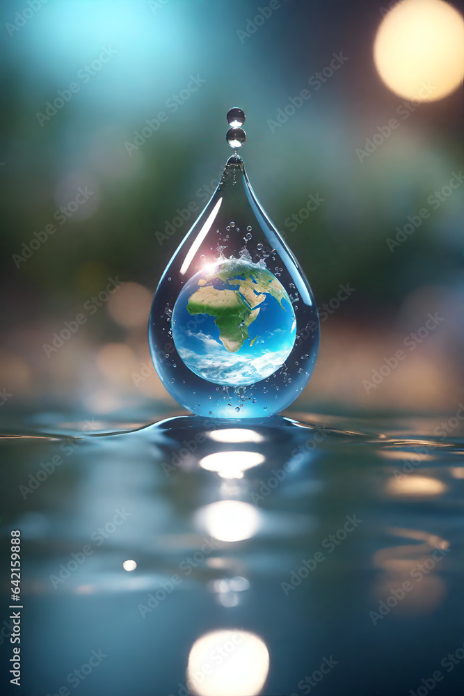 Water drop planet drop Water drop planet drop