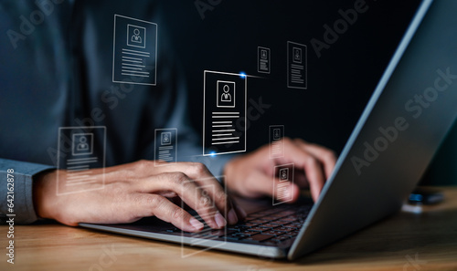 Cuadro en lienzo search, profile, hr, selection, background, talent, management, resource, choose, executive