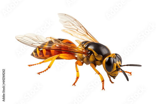 Honeybee isolated on a transparent background. Generative Ai