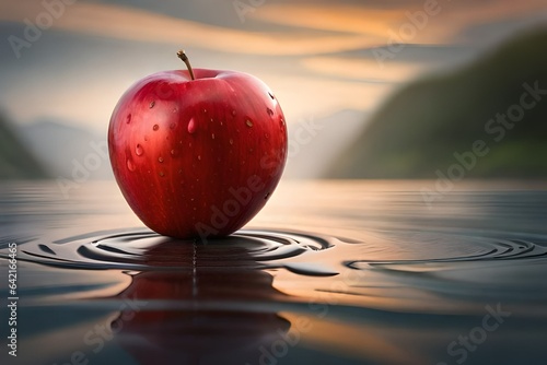 apple in water