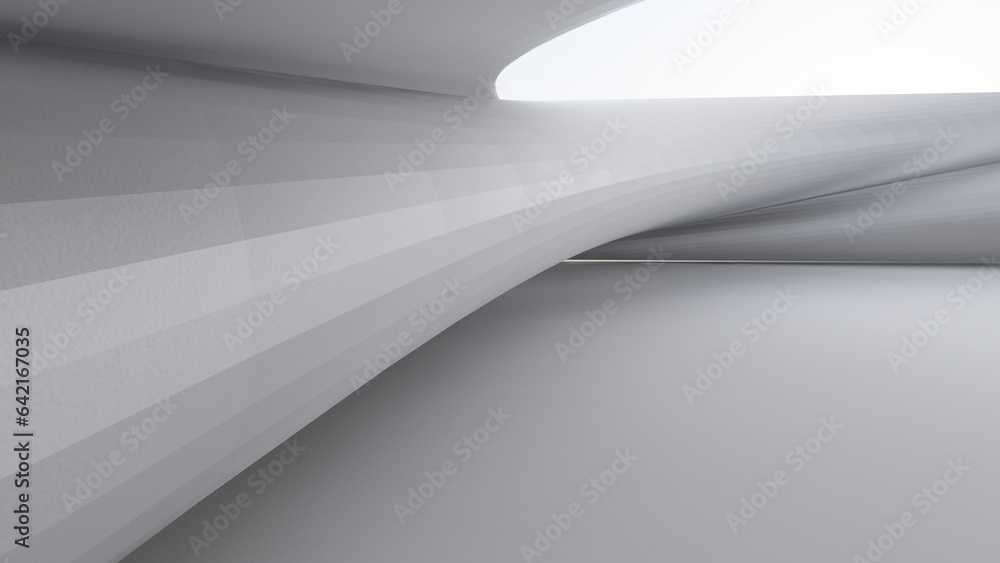 Abstract architecture background white curved walls 3d render Abstract architecture background white curved walls 3d render