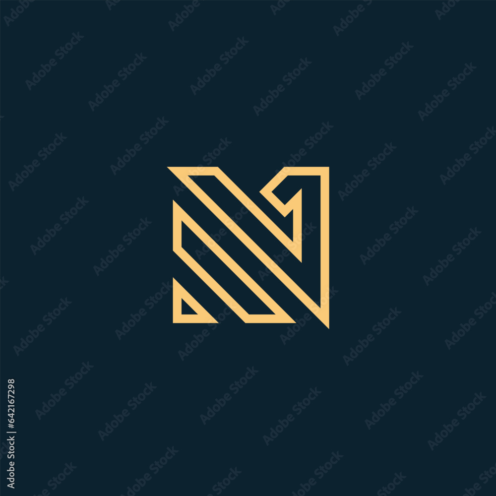 Letter N logo design element vector with creative simple idea Letter N logo design element vector with creative simple idea