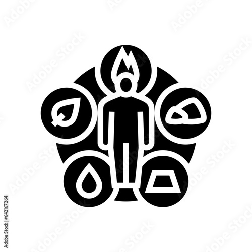 qi energy flow taoism glyph icon vector. qi energy flow taoism sign. isolated symbol illustration