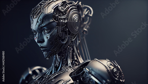 Artificial intelligence represented as robot, Ai generated image