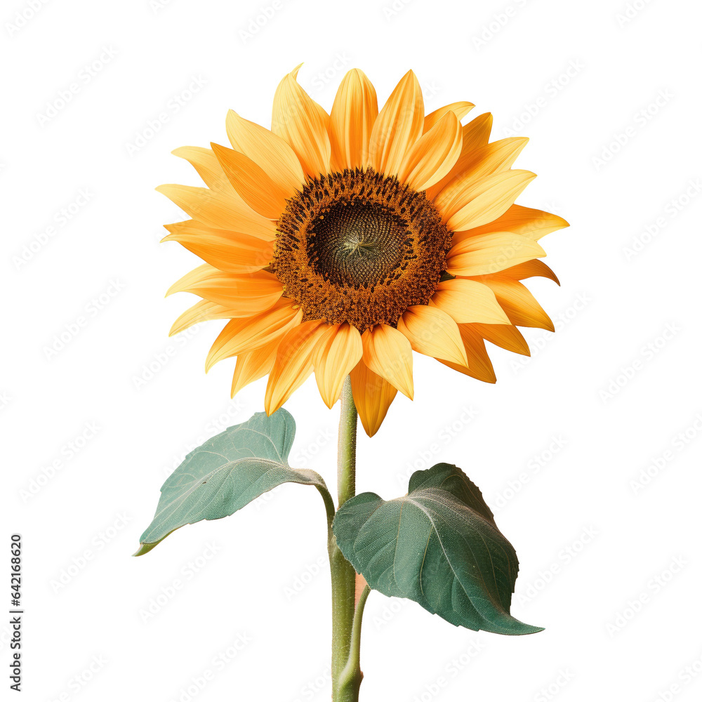 Fototapeta premium Sunflower isolated on a transparent background