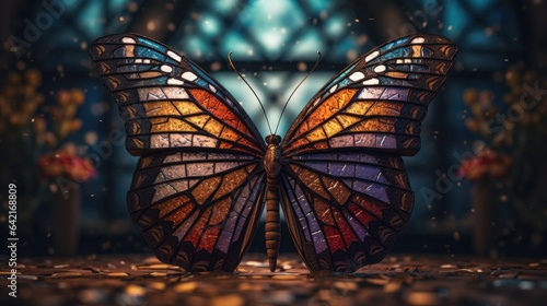 Illustration of butterflies with beautiful background