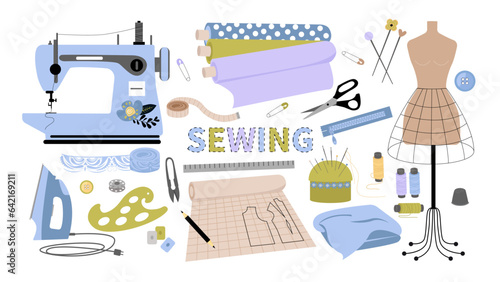 Sewing kit. Sewing machine and sewing accessories