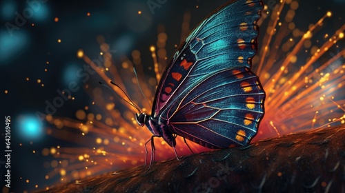 Illustration of butterflies with beautiful background