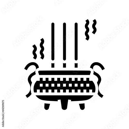 daoist incense taoism glyph icon vector. daoist incense taoism sign. isolated symbol illustration