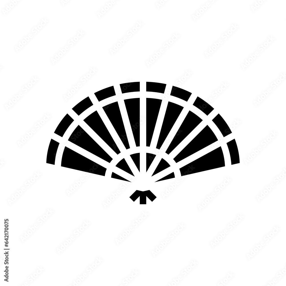 taoist ritual fan taoism glyph icon vector. taoist ritual fan taoism sign. isolated symbol illustration