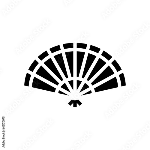 taoist ritual fan taoism glyph icon vector. taoist ritual fan taoism sign. isolated symbol illustration