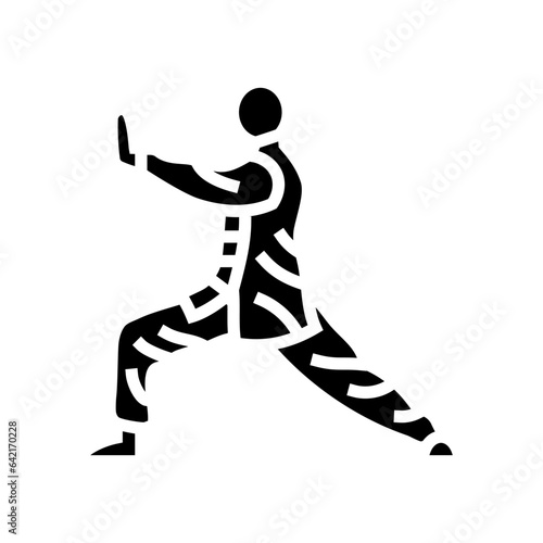 tai chi practice taoism glyph icon vector. tai chi practice taoism sign. isolated symbol illustration