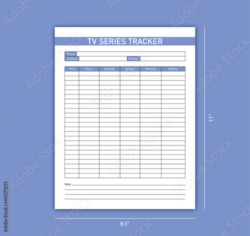 Tv series tracker kdp interior