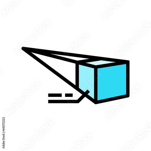 perspective drawing architectural drafter color icon vector. perspective drawing architectural drafter sign. isolated symbol illustration