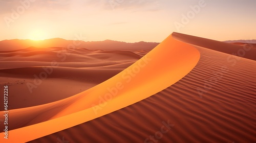 A stunning sunset over the sand dunes