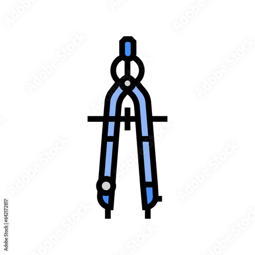 drafting compass architectural drafter color icon vector. drafting compass architectural drafter sign. isolated symbol illustration