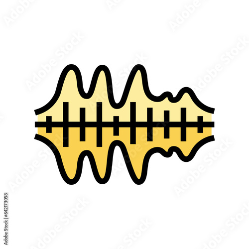 sound waves audiologist doctor color icon vector. sound waves audiologist doctor sign. isolated symbol illustration