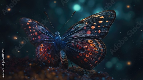 Illustration of butterflies with beautiful background