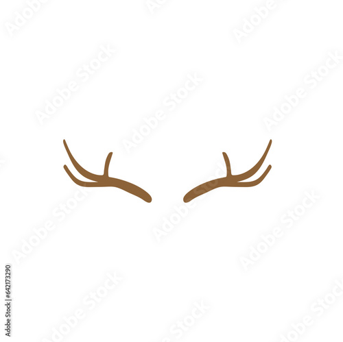 Hand drawn Deer antler illustration design vector