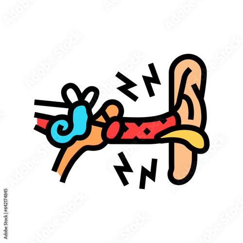 ear infection audiologist doctor color icon vector. ear infection audiologist doctor sign. isolated symbol illustration