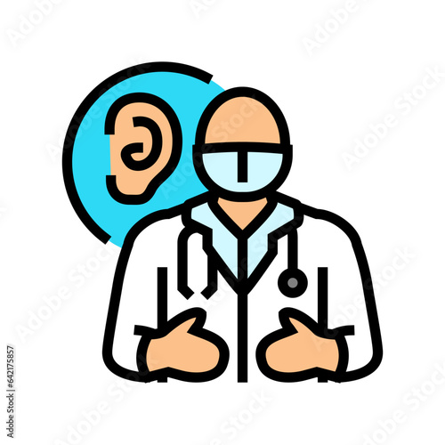 audiologist doctor color icon vector. audiologist doctor sign. isolated symbol illustration