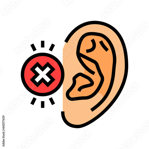 hearing loss audiologist doctor color icon vector. hearing loss audiologist doctor sign. isolated symbol illustration