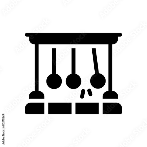 newtons cradle glyph icon