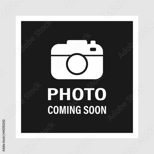 Image not available. Photo coming soon, empty baner. Vector design poster illustration