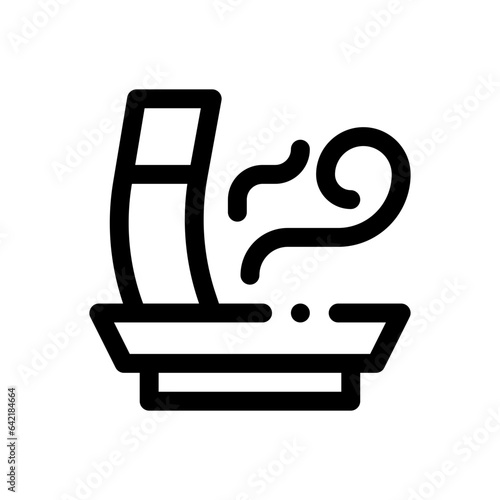 ashtray line icon