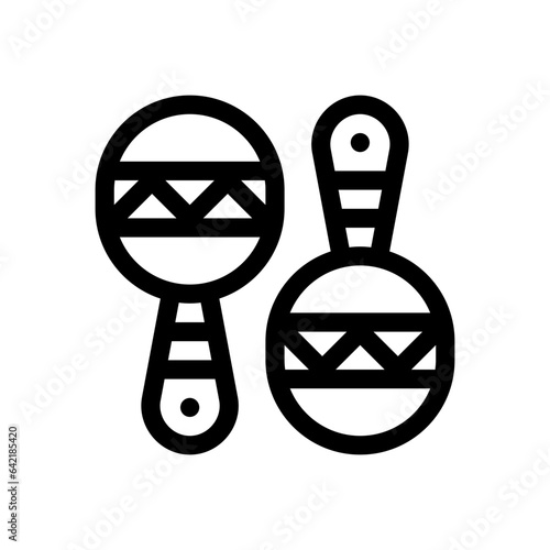 maracas line icon