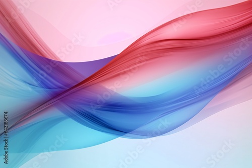 Fluid Red and Blue Shape on White Background  AI Generated