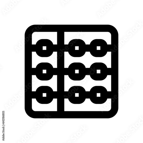 abacus line icon