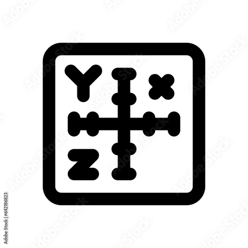 coordinate axes line icon