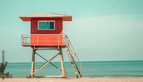 Lifeguard hut on the beach