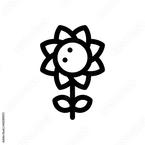 sunflower line icon